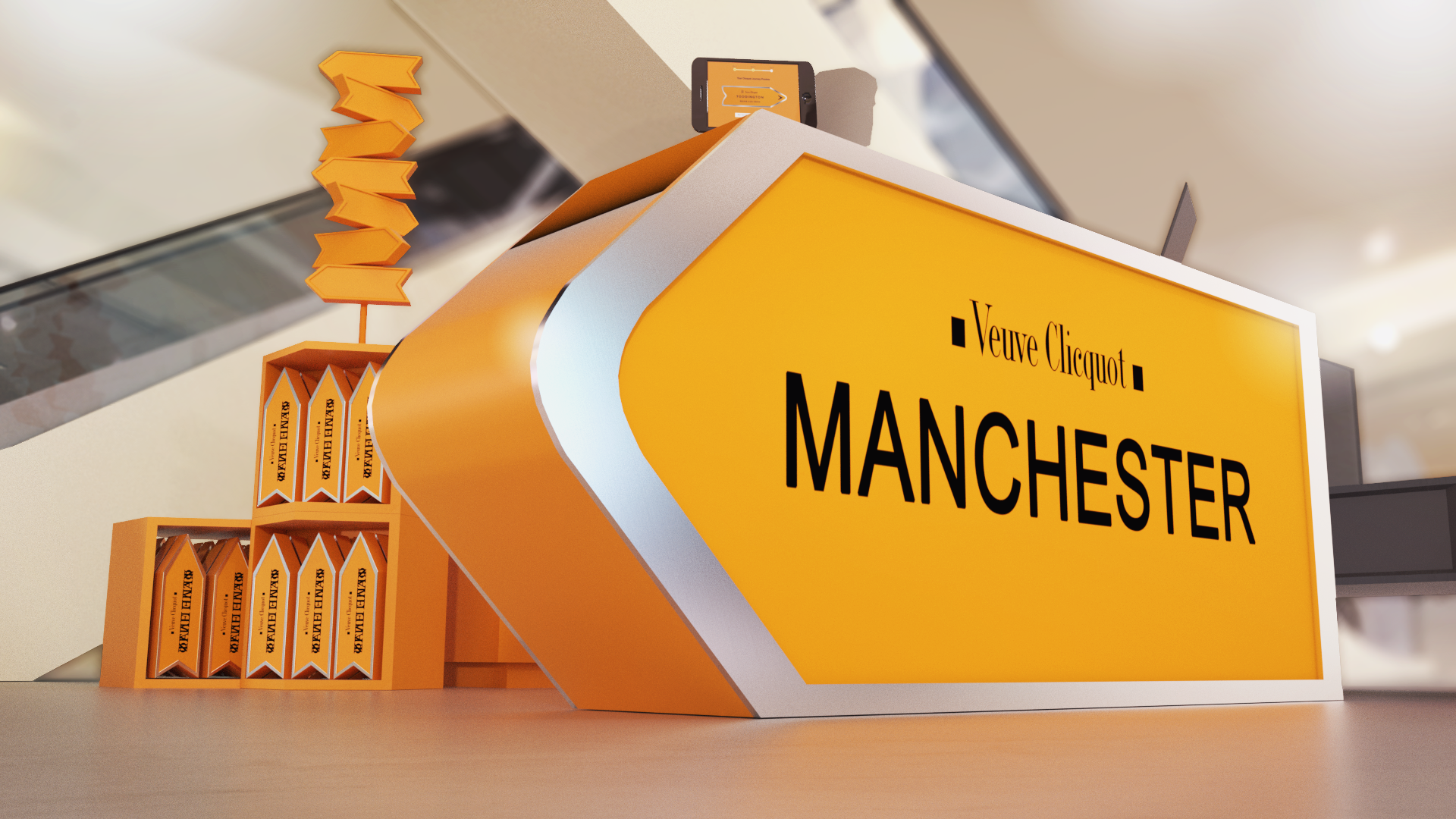 Close-up visualisation of retail display details